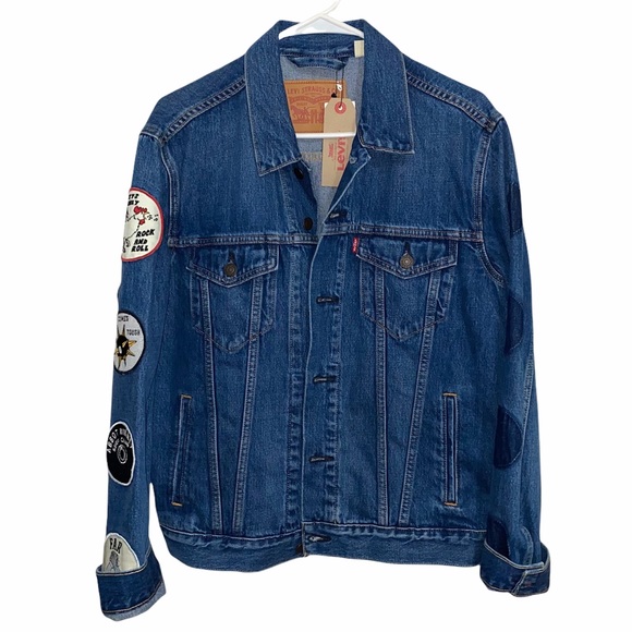 Men’s Levi's The Patch Sleeve Denim Trucker Jacket - Picture 3 of 6